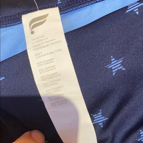 Fabletics High-Waisted Printed stars Ultracool 7/8 leggings in size XL=12-14 - Picture 8 of 10
